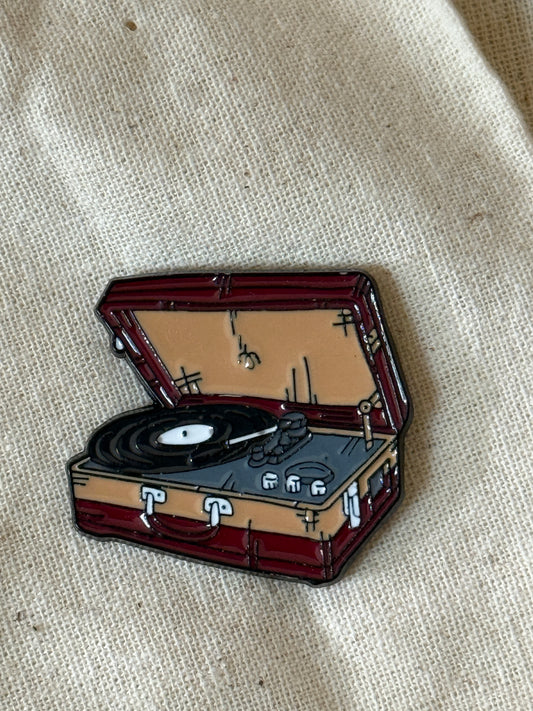 Retro Vinyl Player Pin